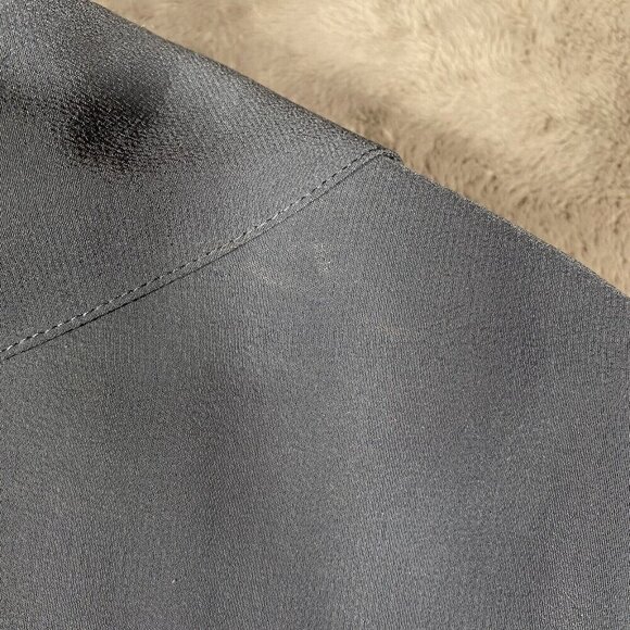 Eileen Fisher Blouse Women Small 100% Silk Crepe de Chine Drape Front Boxy Shirt - Picture 10 of 15